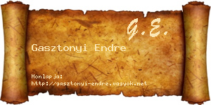 Gasztonyi Endre névjegykártya